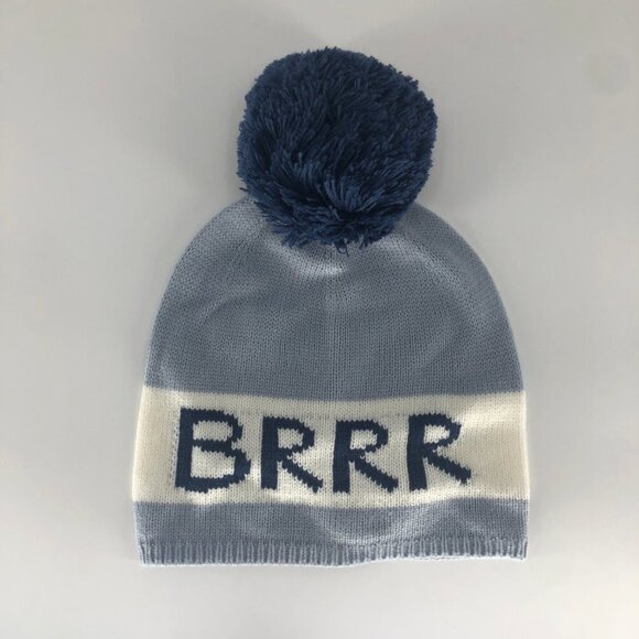 kate spade Gray Pom Beanie with \'BRRR\' Lettering NWT Kate Spade New York BRRR Knit Women main image 3